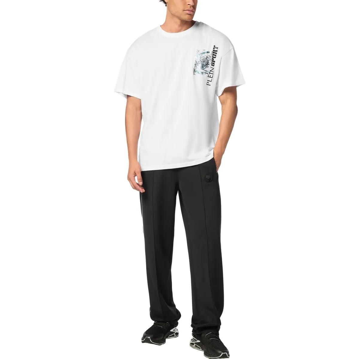 T-Shirt mit Tigergrafik und Rundhalsausschnitt