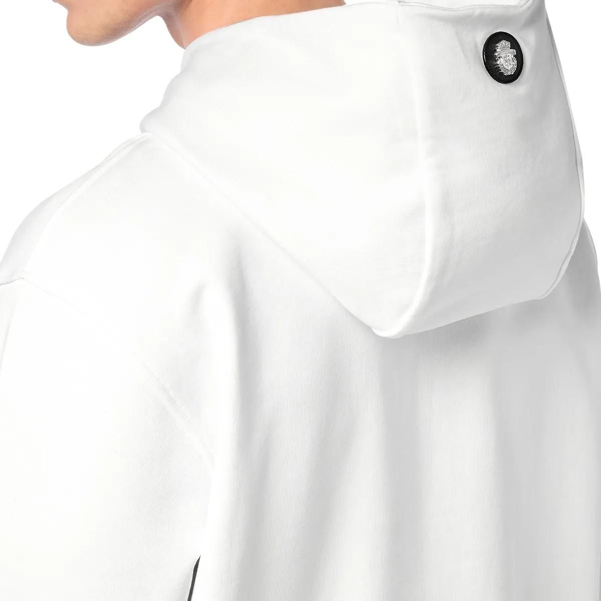 Luxuriöser Weißer Hoodie mit Löwenwappen