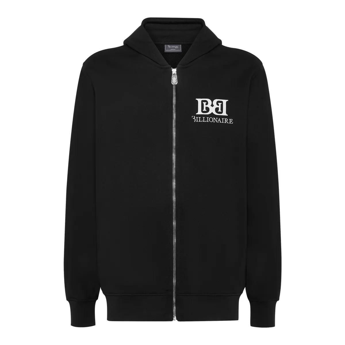 Lässige Fleece-Kapuzenjacke mit Reißverschluss