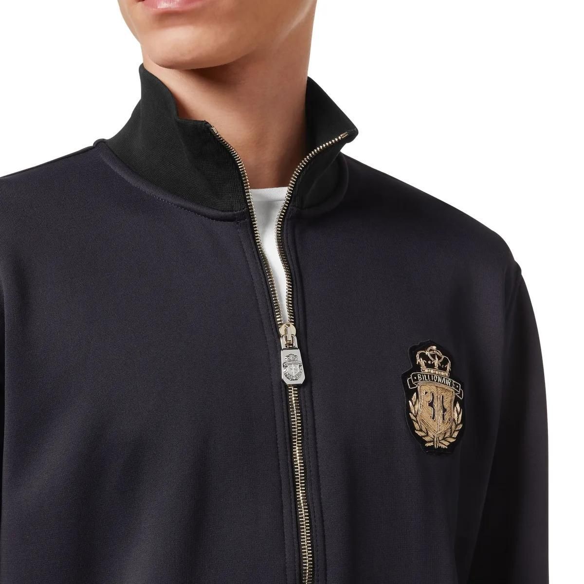 Wappenbestickte Trainingsjacke mit Reißverschluss