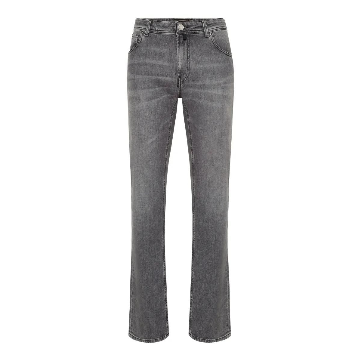 Graue Jeans mit regulärer Passform