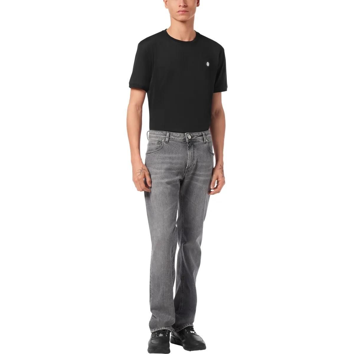 Herren Straight Fit Graue Jeans