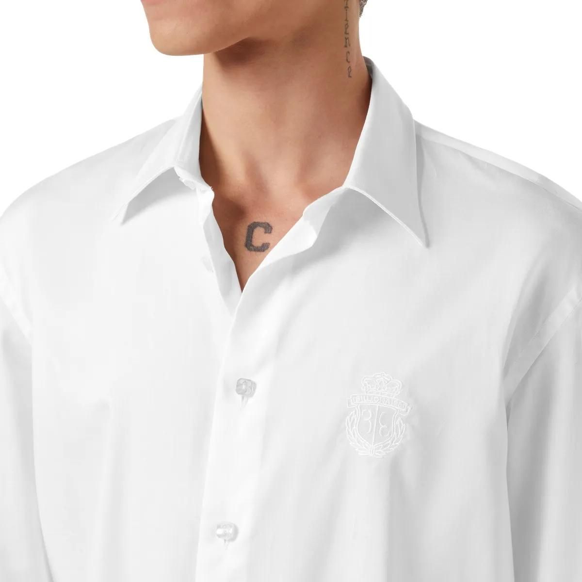 Regular Fit Hemd mit Logo-Stickerei