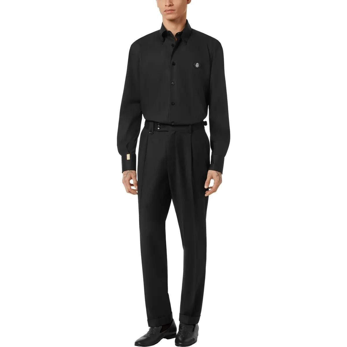 Button-Down Popeline Hemd mit Aufnäher