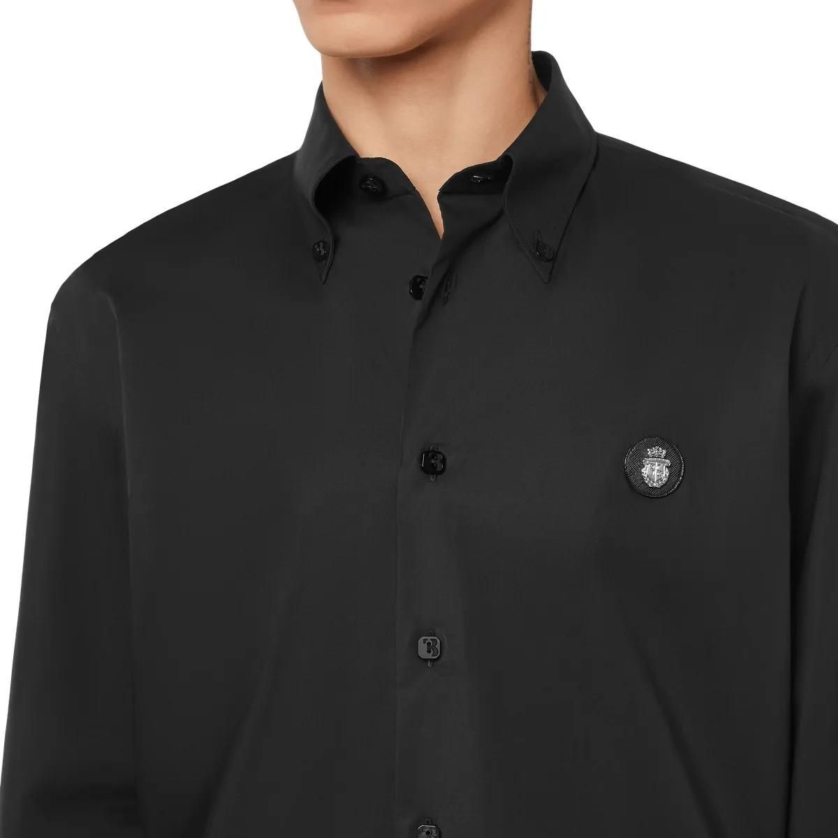 Button-Down Popeline Hemd mit Aufnäher