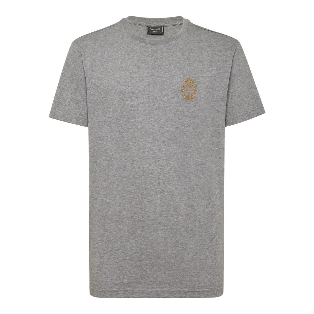 T-Shirt aus Baumwolljersey mit Wappenstickerei