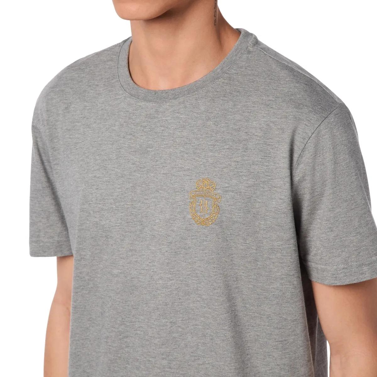 T-Shirt aus Baumwolljersey mit Wappenstickerei