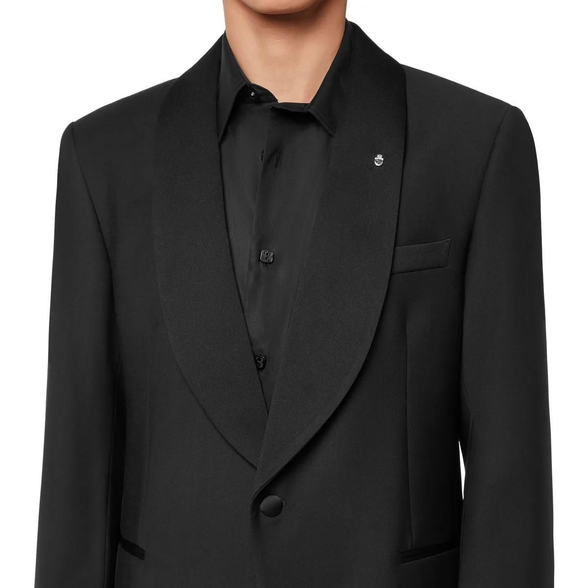 Eleganter Wollblazer mit Schalkragen