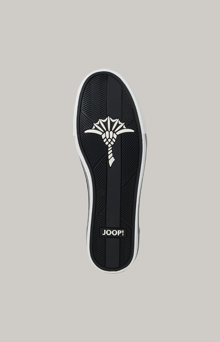JOOP! Vegas Ice Schwarze Low-Top-Sneakers mit perforiertem Kunstleder