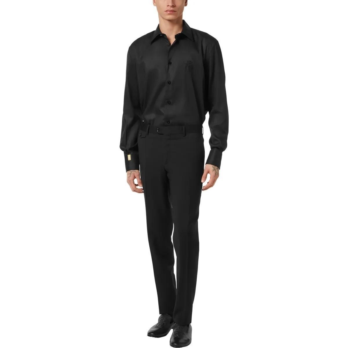 Klassische schmal geschnittene Wollhose