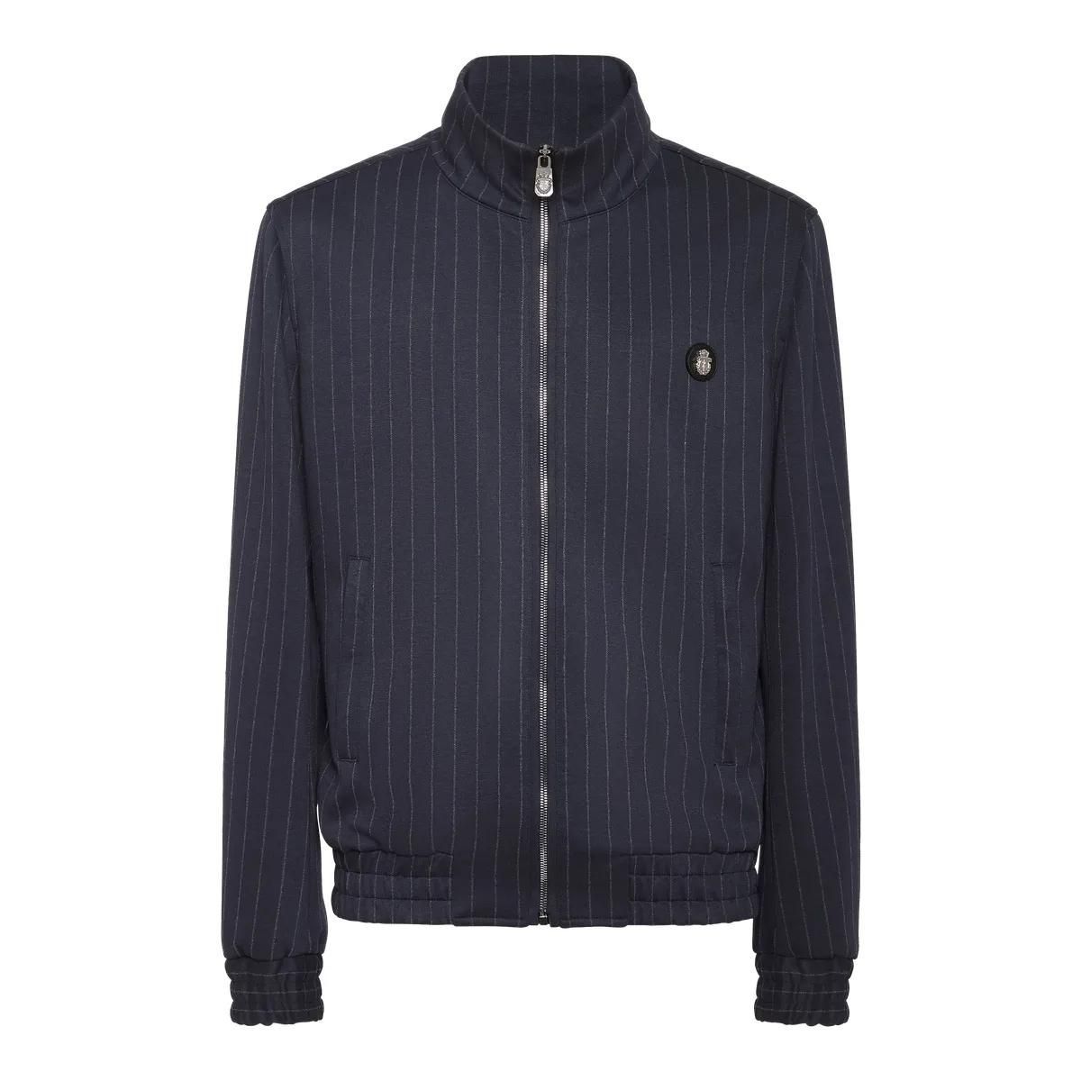 Gestreifte Trainingsjacke mit Reißverschluss