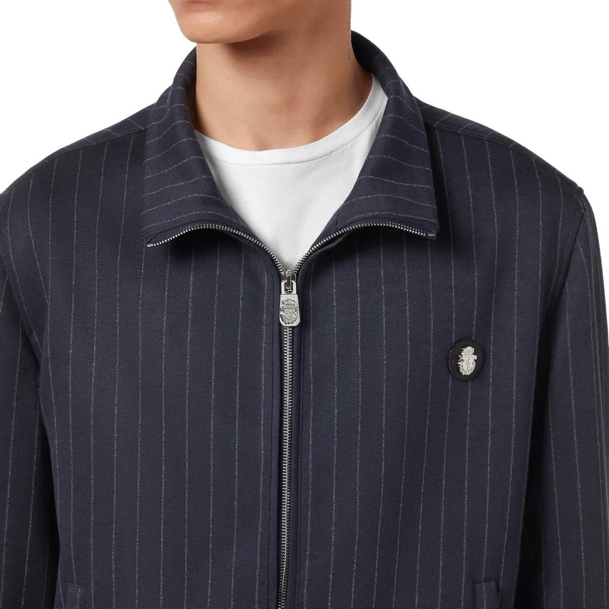 Gestreifte Trainingsjacke mit Reißverschluss