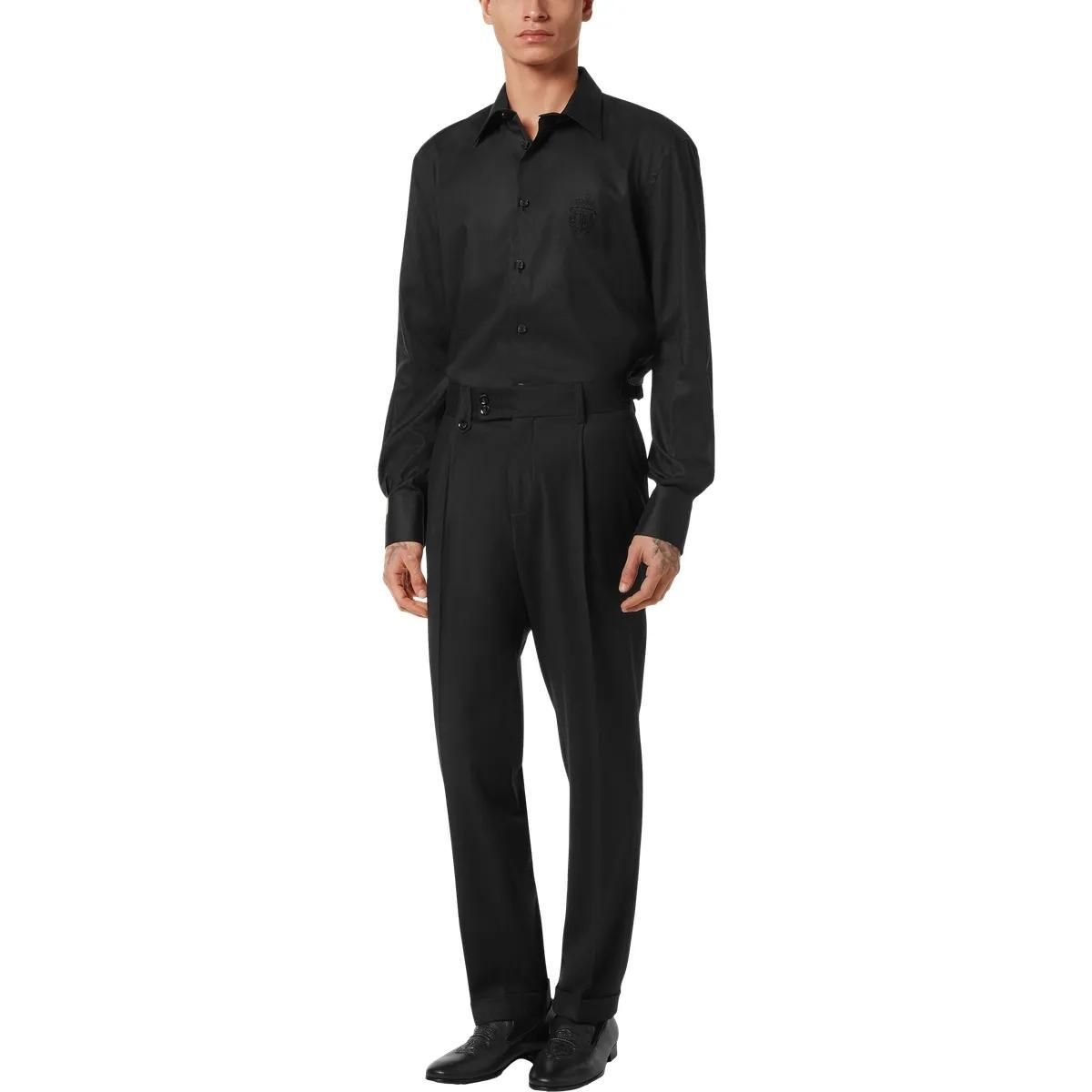Elegante, hoch taillierte Plisseehose