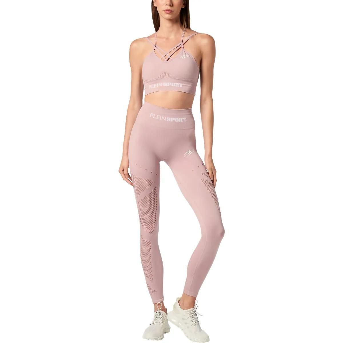 Nahtlose, sportliche Leggings mit hohem Bund