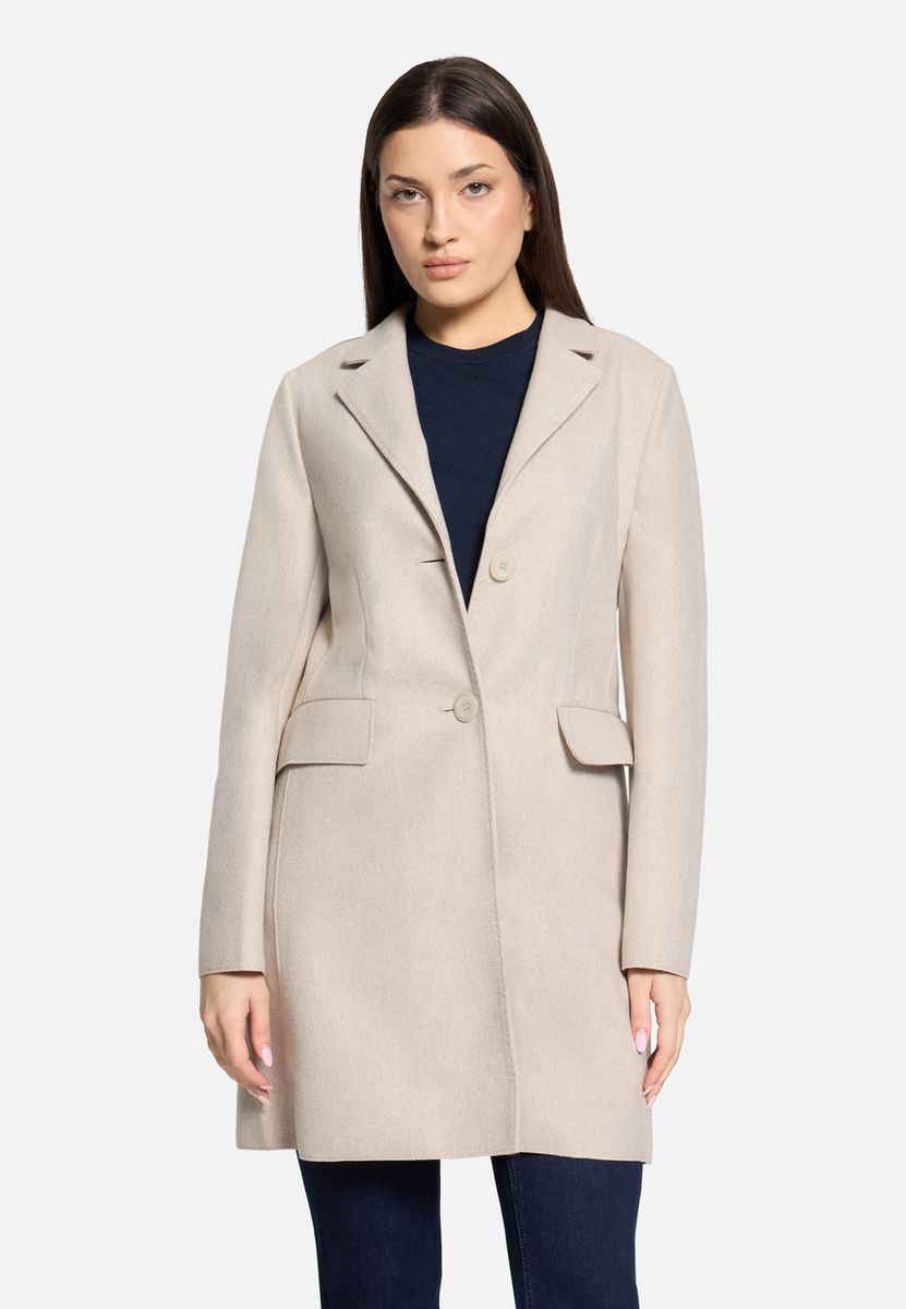 Klassischer Wollmantel mit Reverskragen