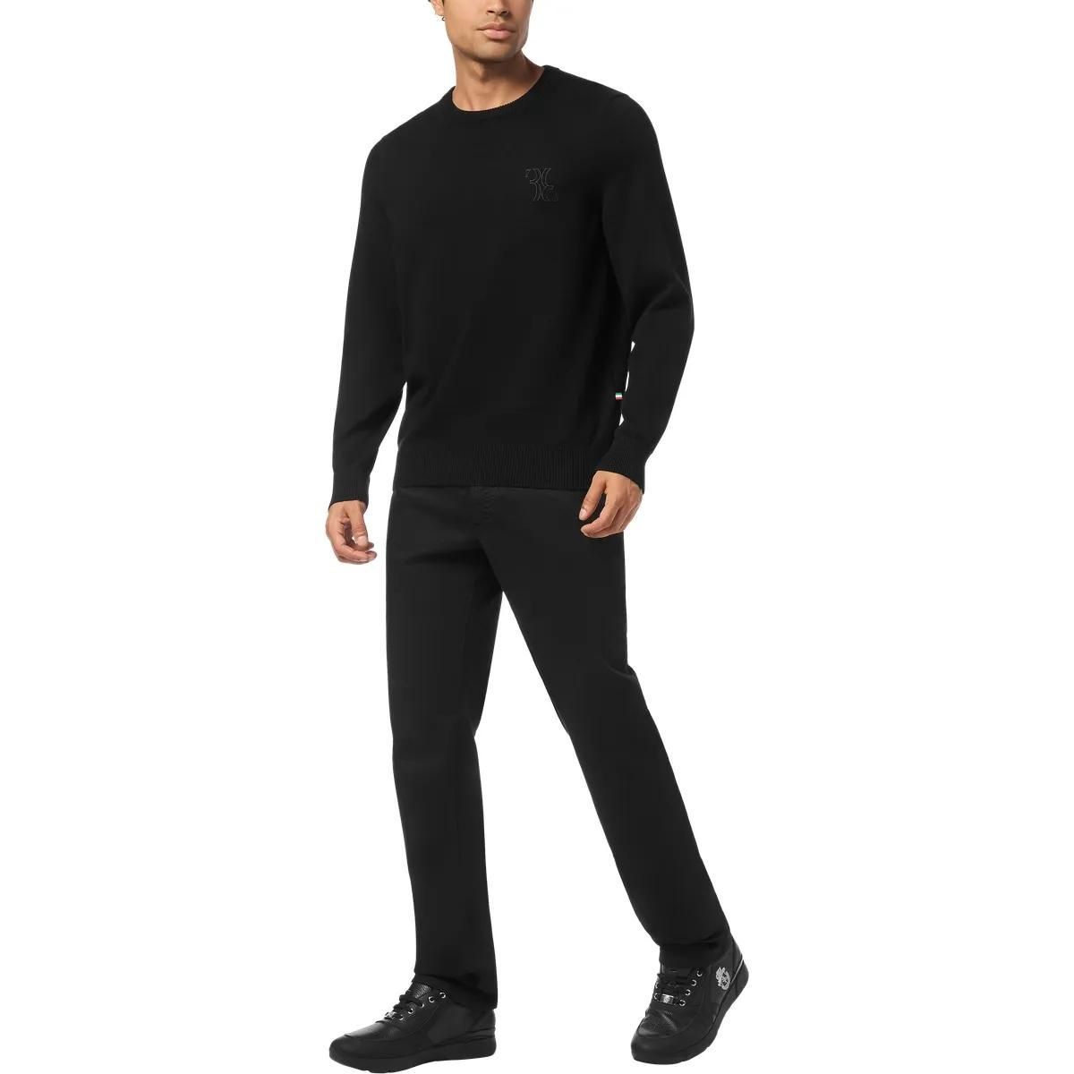 Klassischer Kaschmir-Baumwoll-Strickpullover