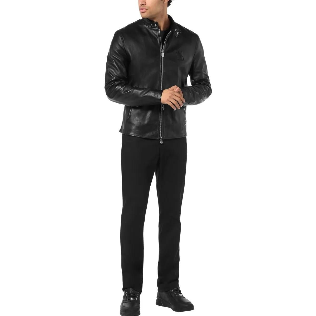 Elegante Nappa Leder Moto Jacke