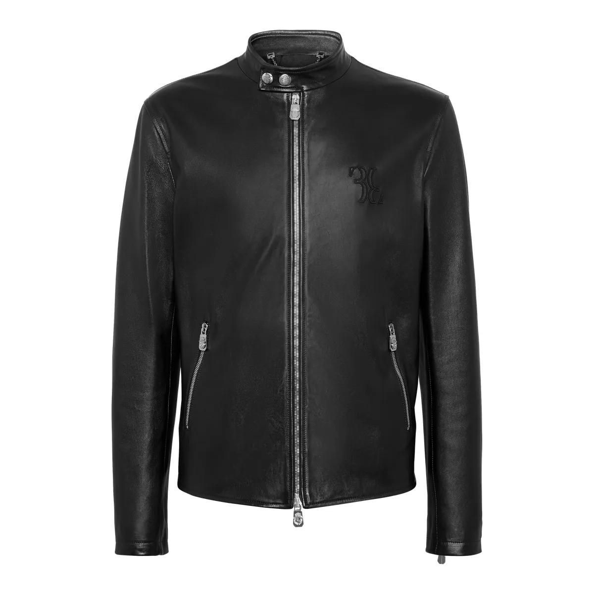 Elegante Nappa Leder Moto Jacke