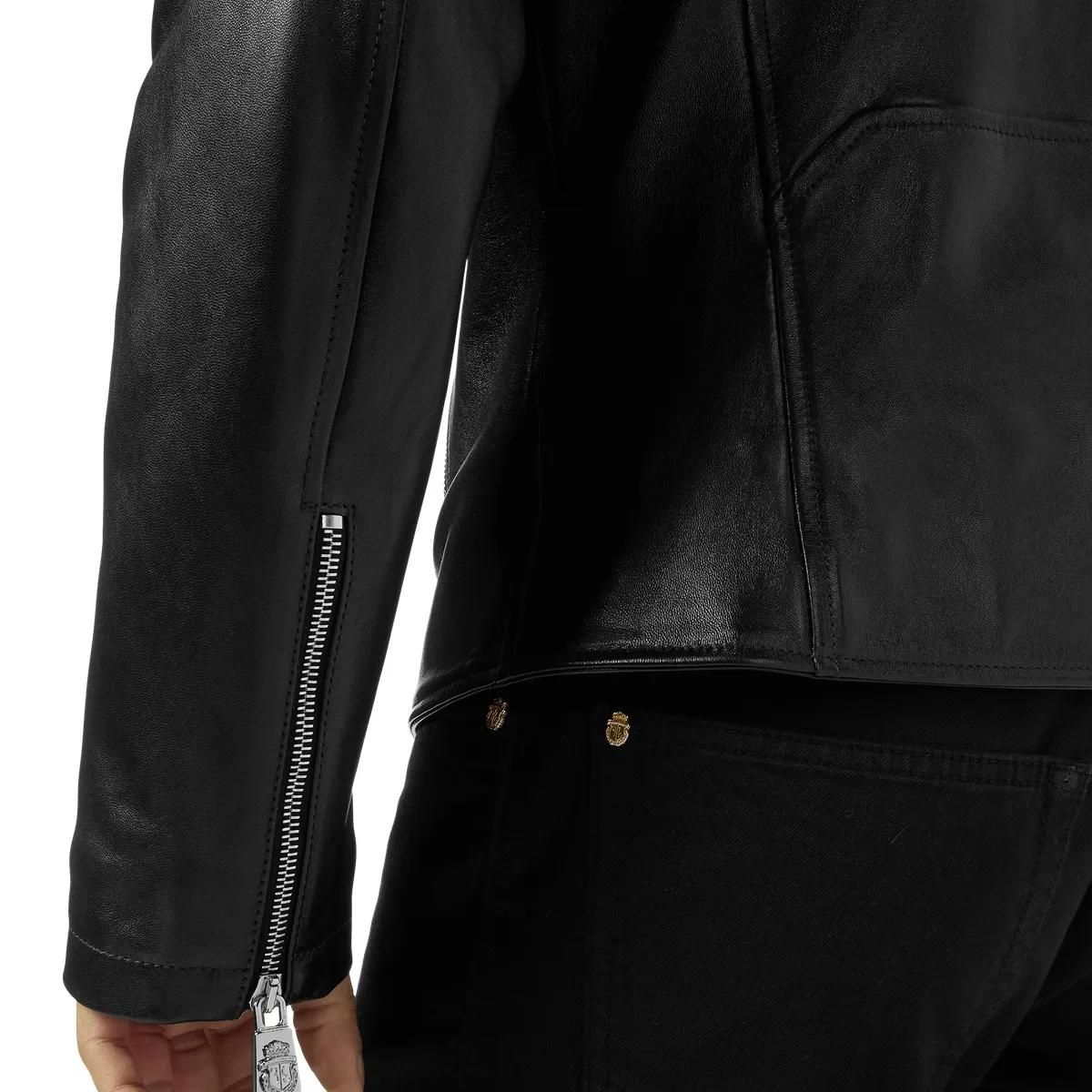 Elegante Nappa Leder Moto Jacke