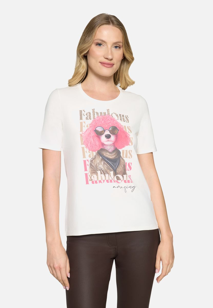 Basic T-Shirt mit Statement-Print