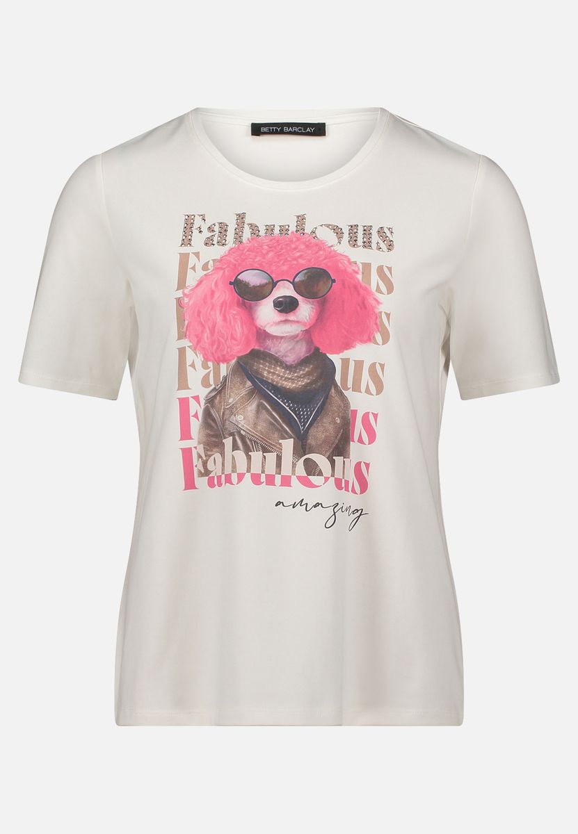 Basic T-Shirt mit Statement-Print