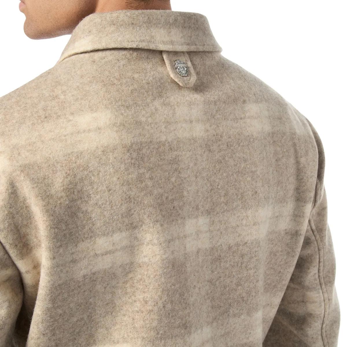 Bomberjacke aus Wollmischgewebe mit Karomuster