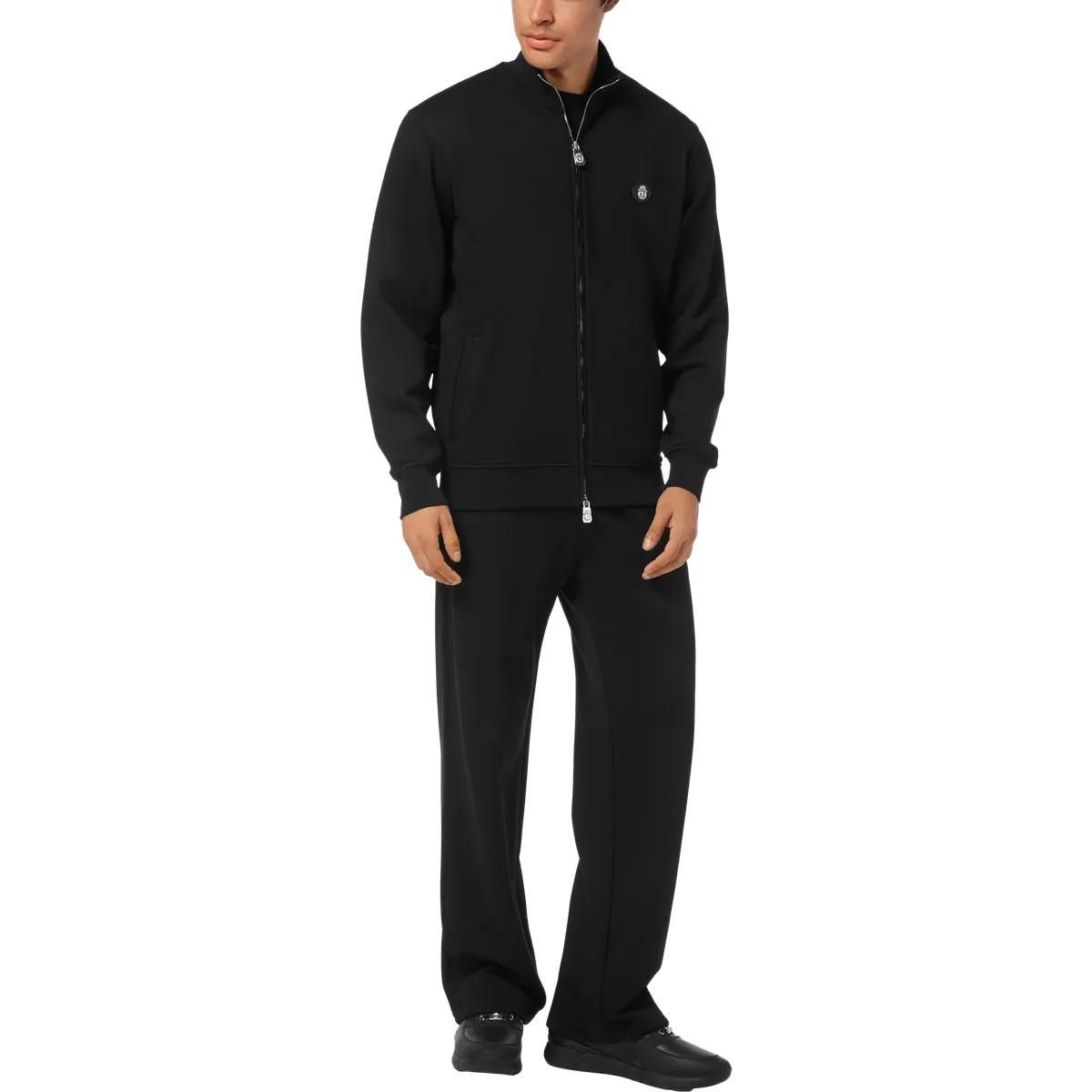 Klassische Fleece-Trainingsjacke mit Logo