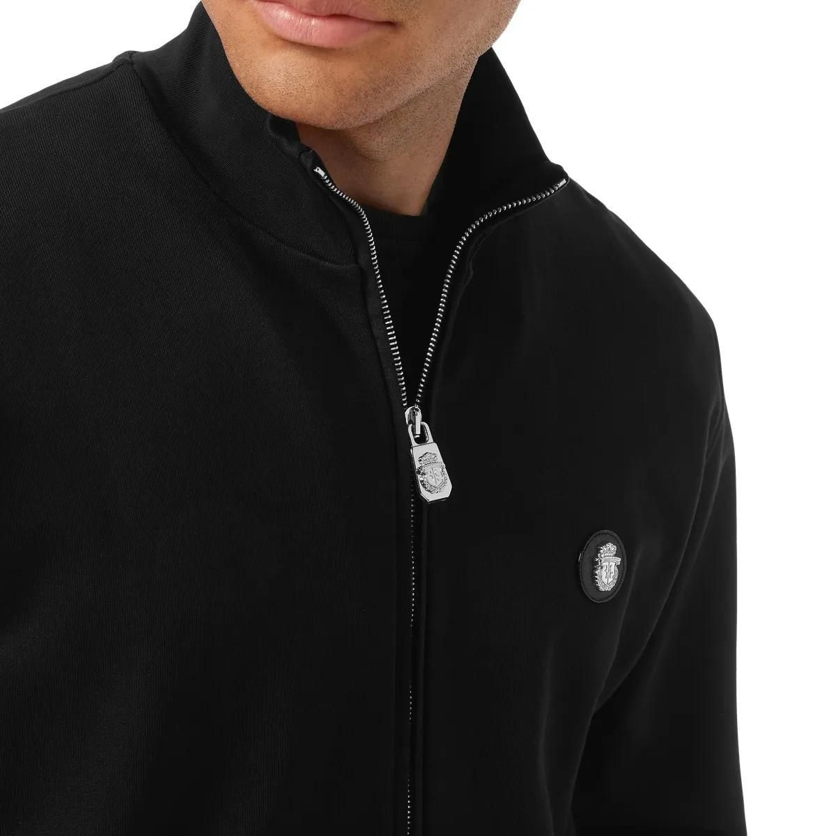 Klassische Fleece-Trainingsjacke mit Logo