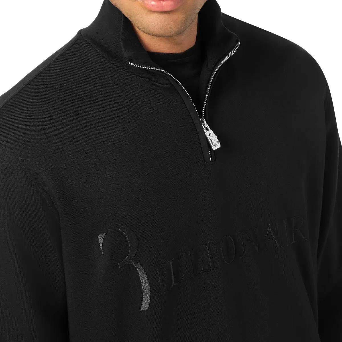 Herren Sweatshirt aus Baumwollfleece mit Reißverschluss