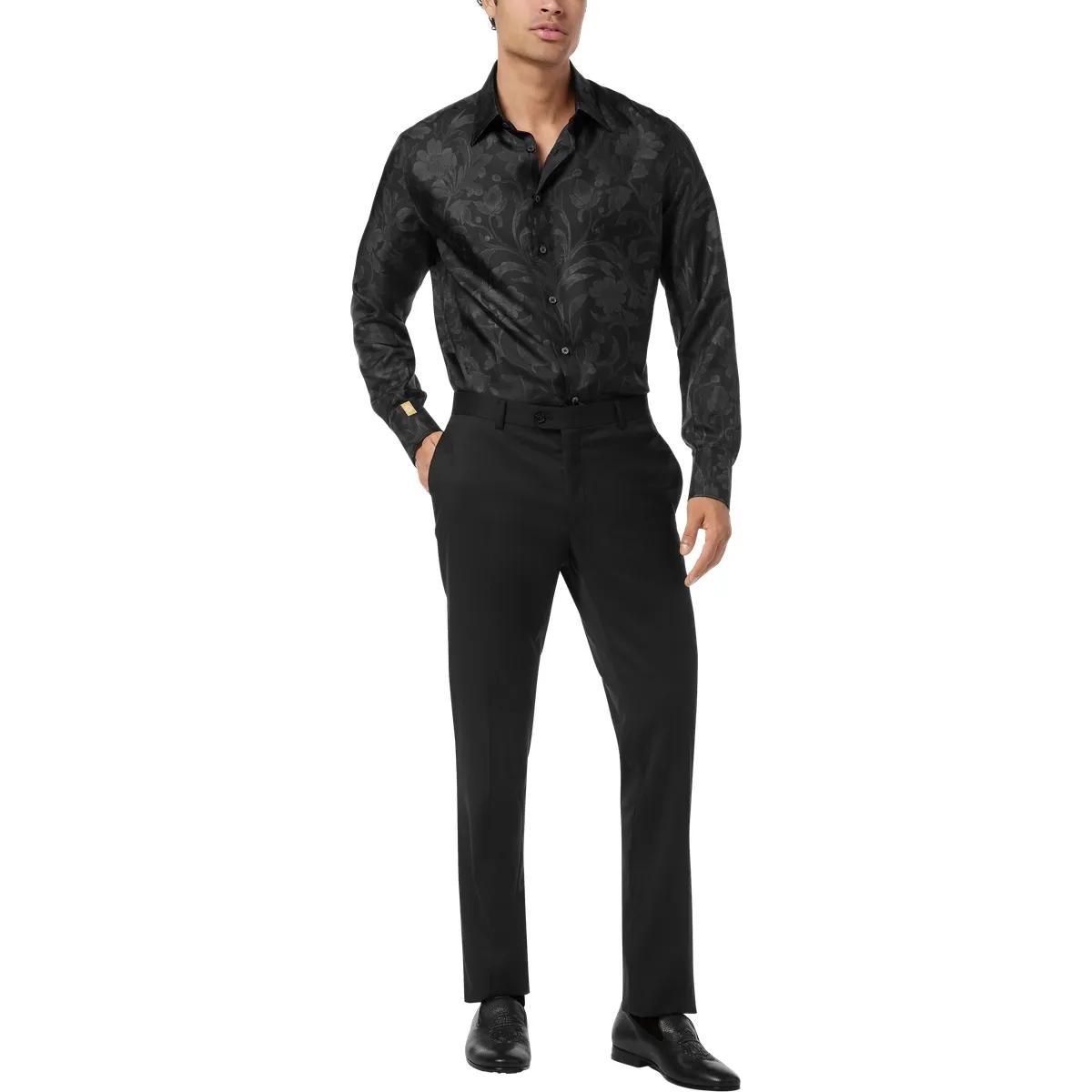 Elegantes Langarmhemd mit Blumenmuster