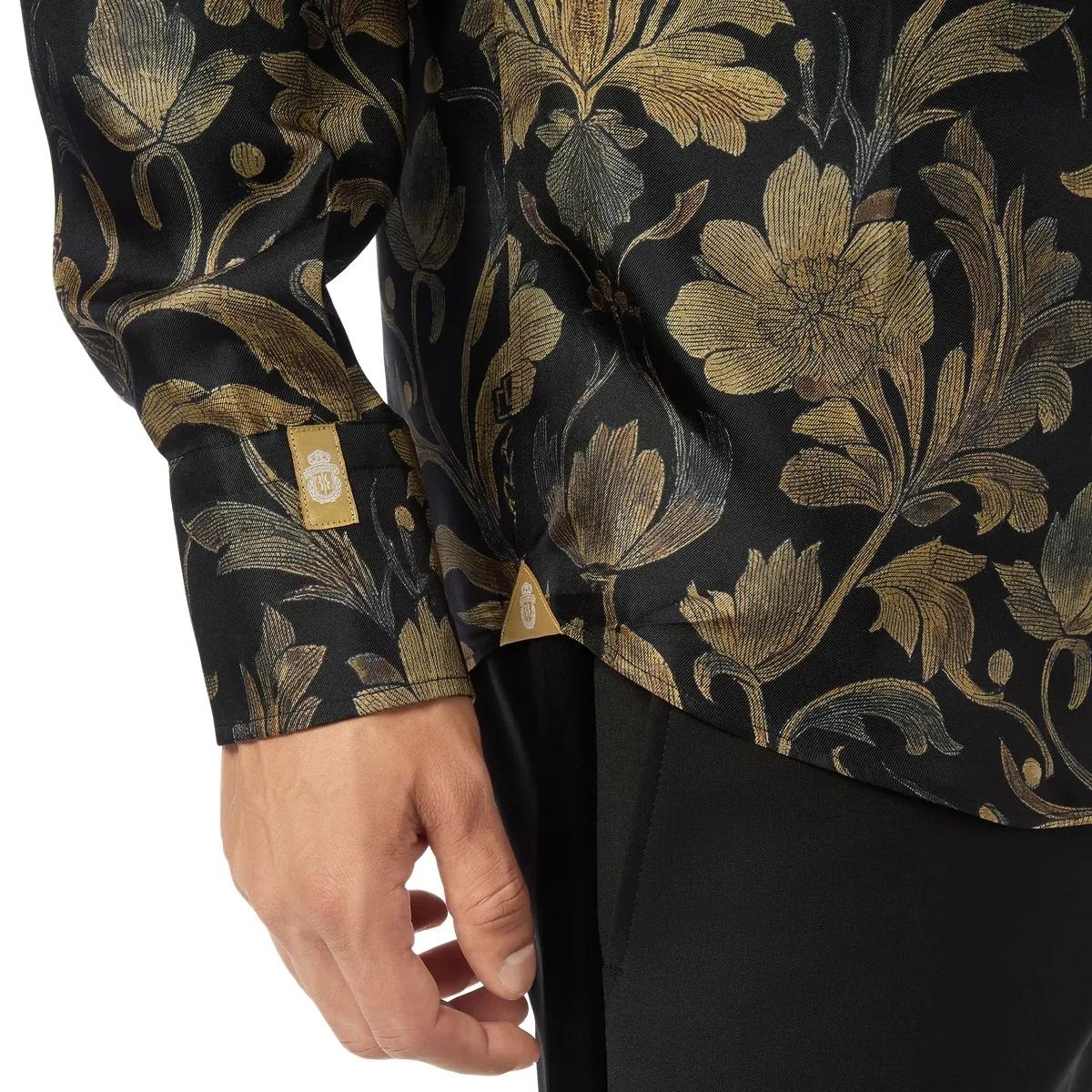 Seidenmischhemd mit Barockmuster