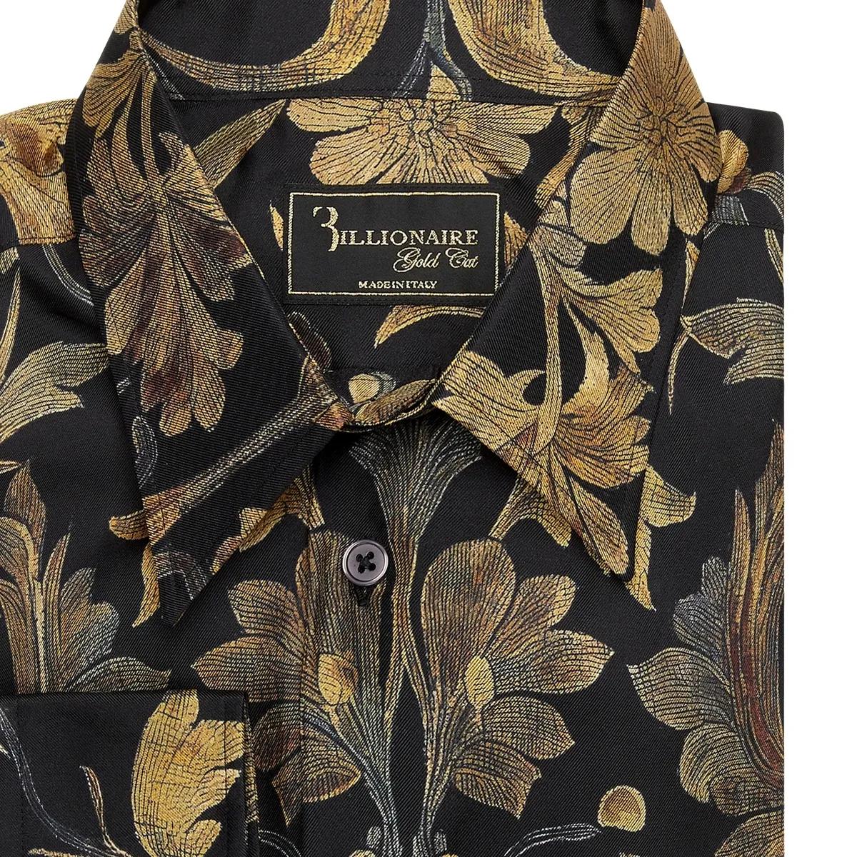 Seidenmischhemd mit Barockmuster