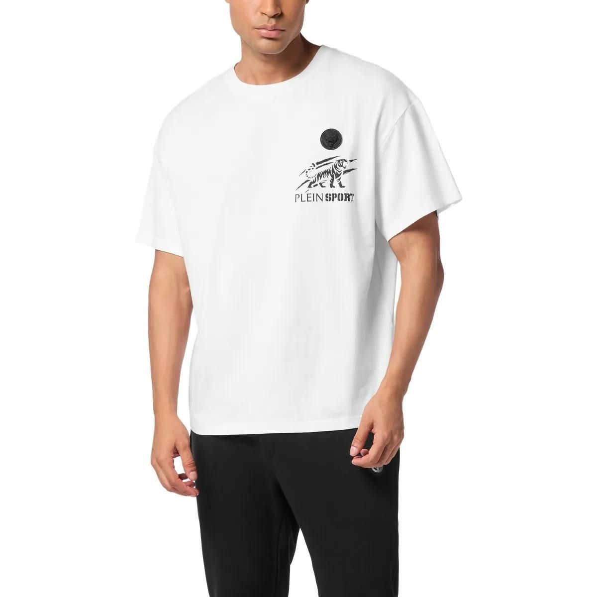 Baumwoll T-Shirt mit Grafikprint und Rundhalsausschnitt