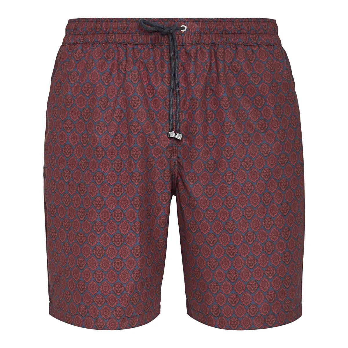 Badehose mit Print und Kordelzug