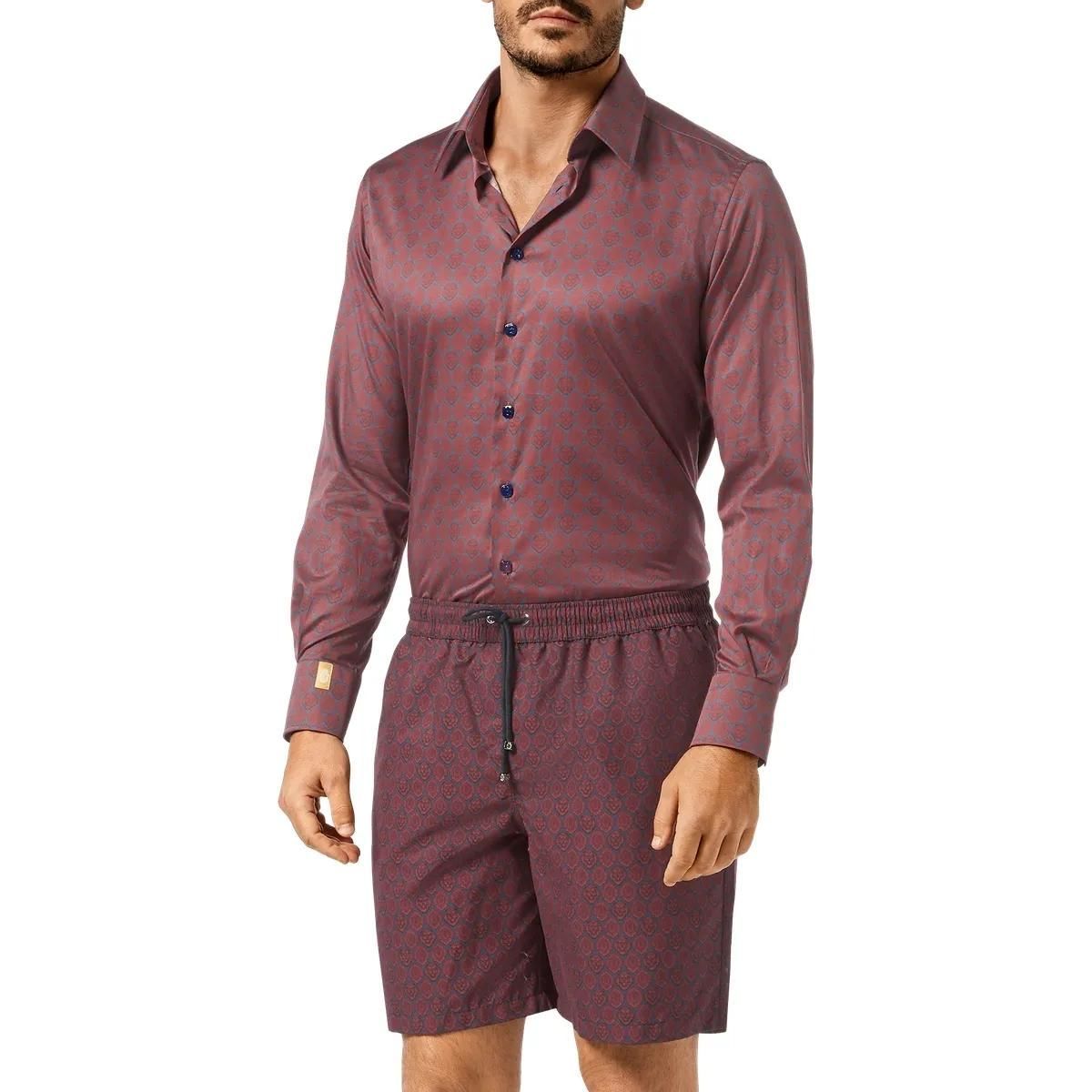 Badehose mit Print und Kordelzug