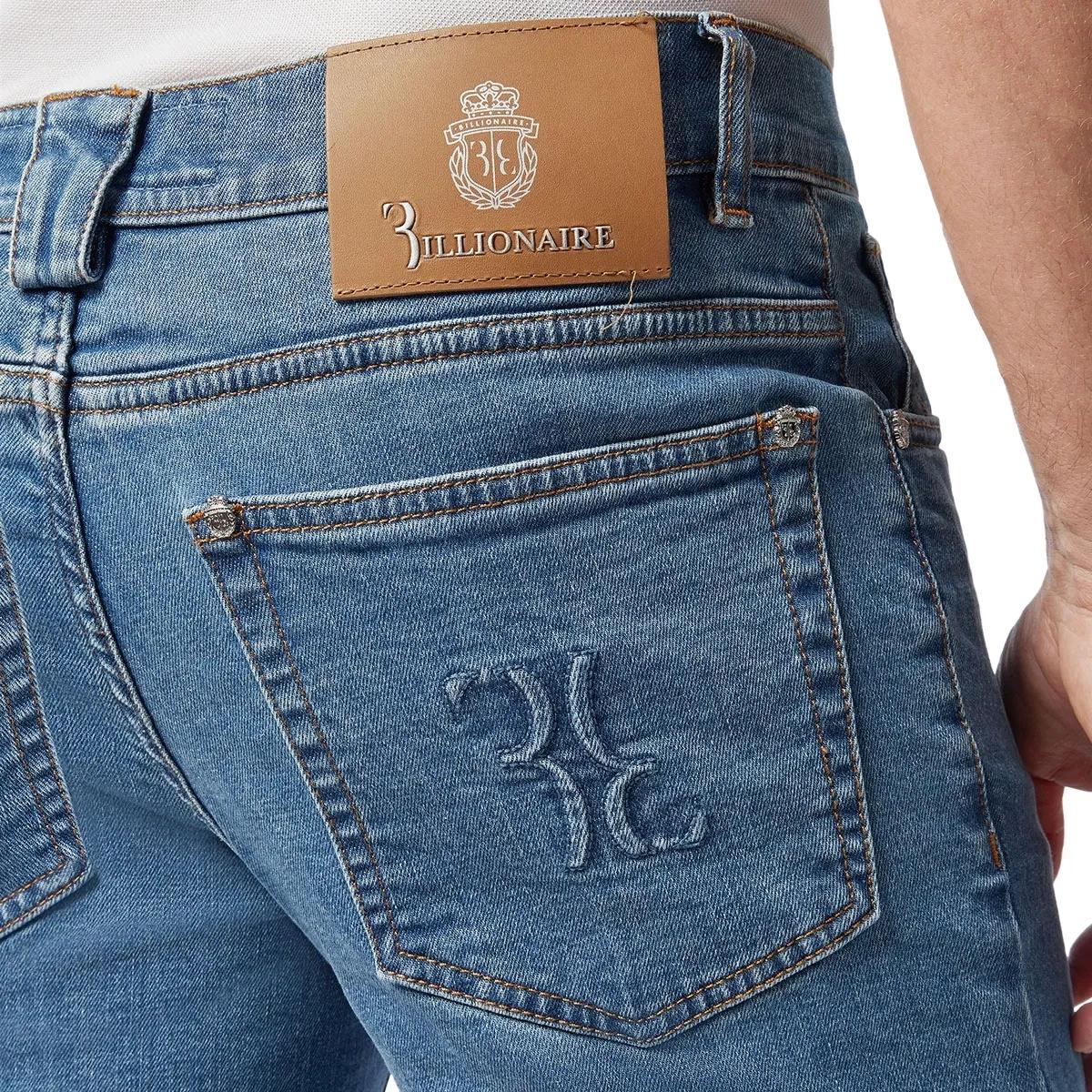 Jeans mit geradem Bein und heller Waschung