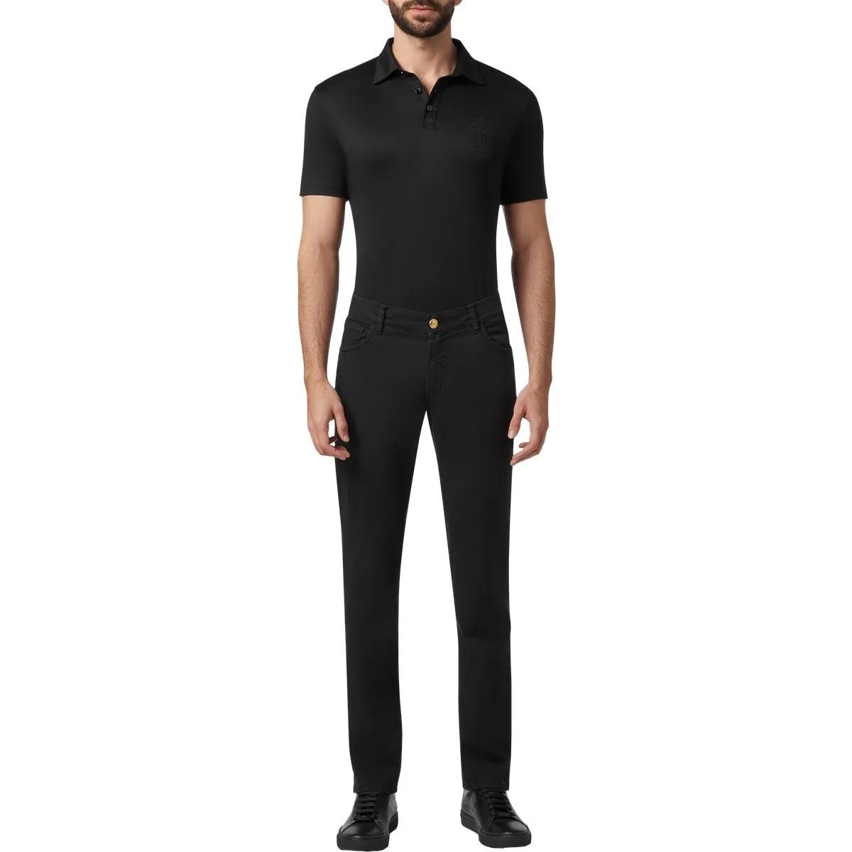 Klassische Straight-Leg Jeans in Schwarz