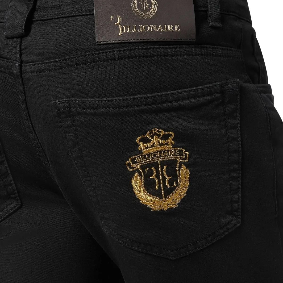 Klassische Straight-Leg Jeans in Schwarz
