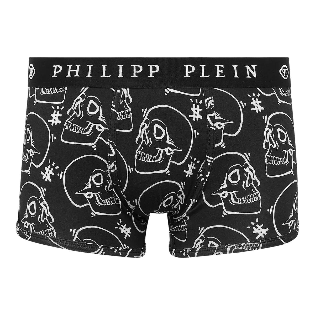 Boxershorts aus Stretch-Baumwolle mit Totenkopfprint