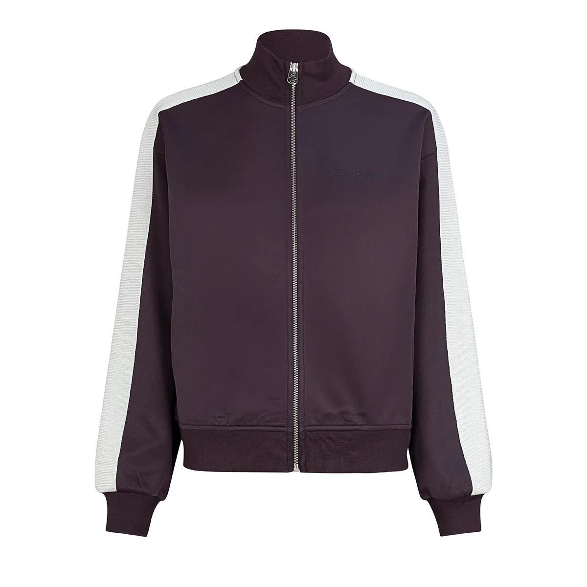 Trainingsjacke mit Streifenärmeln und Reißverschluss