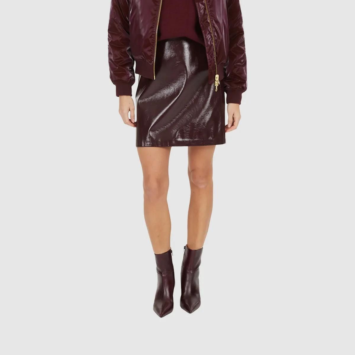 Ausgefallener Minirock aus Kunstleder