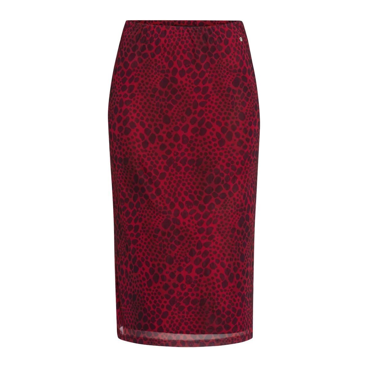 Roter Midirock mit Reptilienmuster