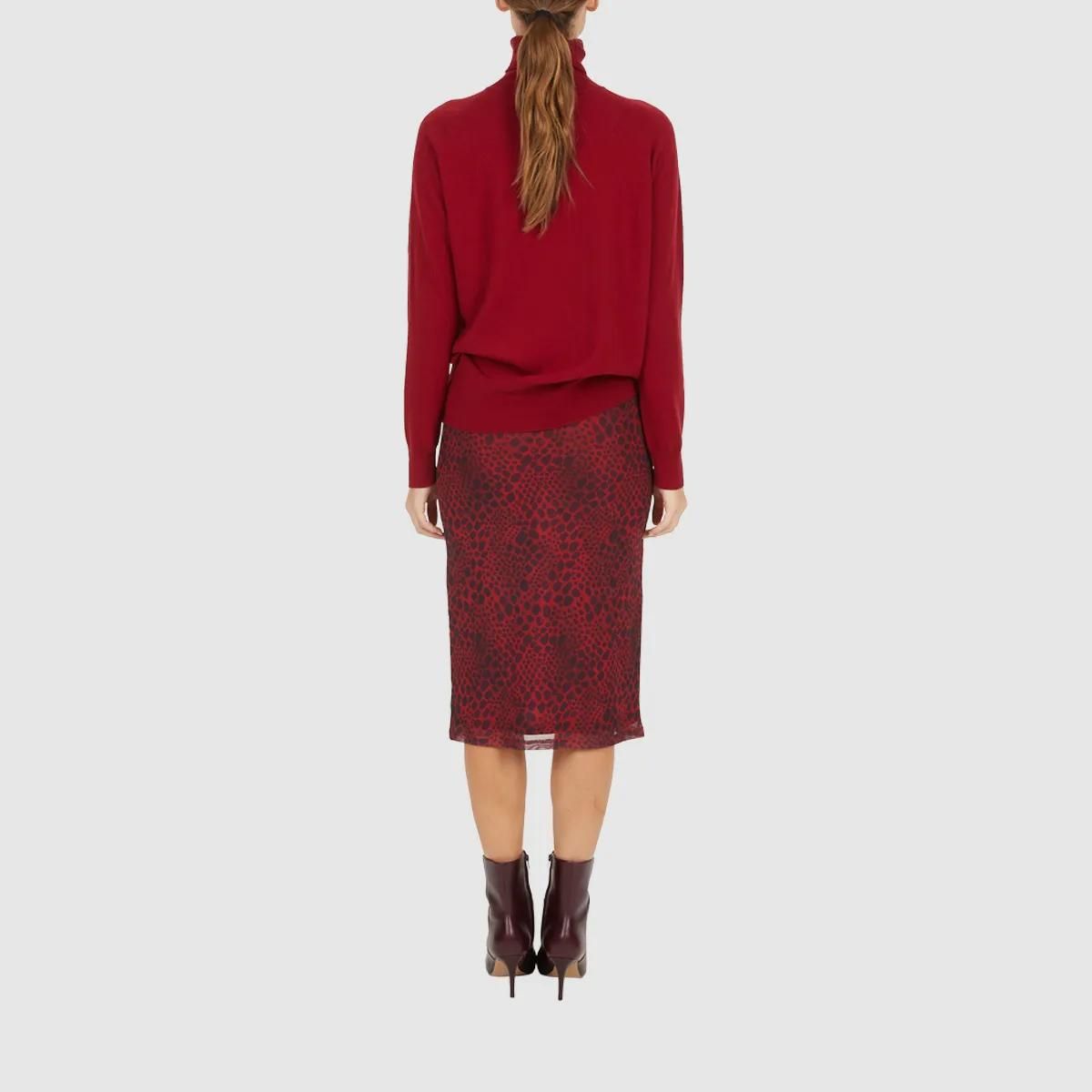 Roter Midirock mit Reptilienmuster