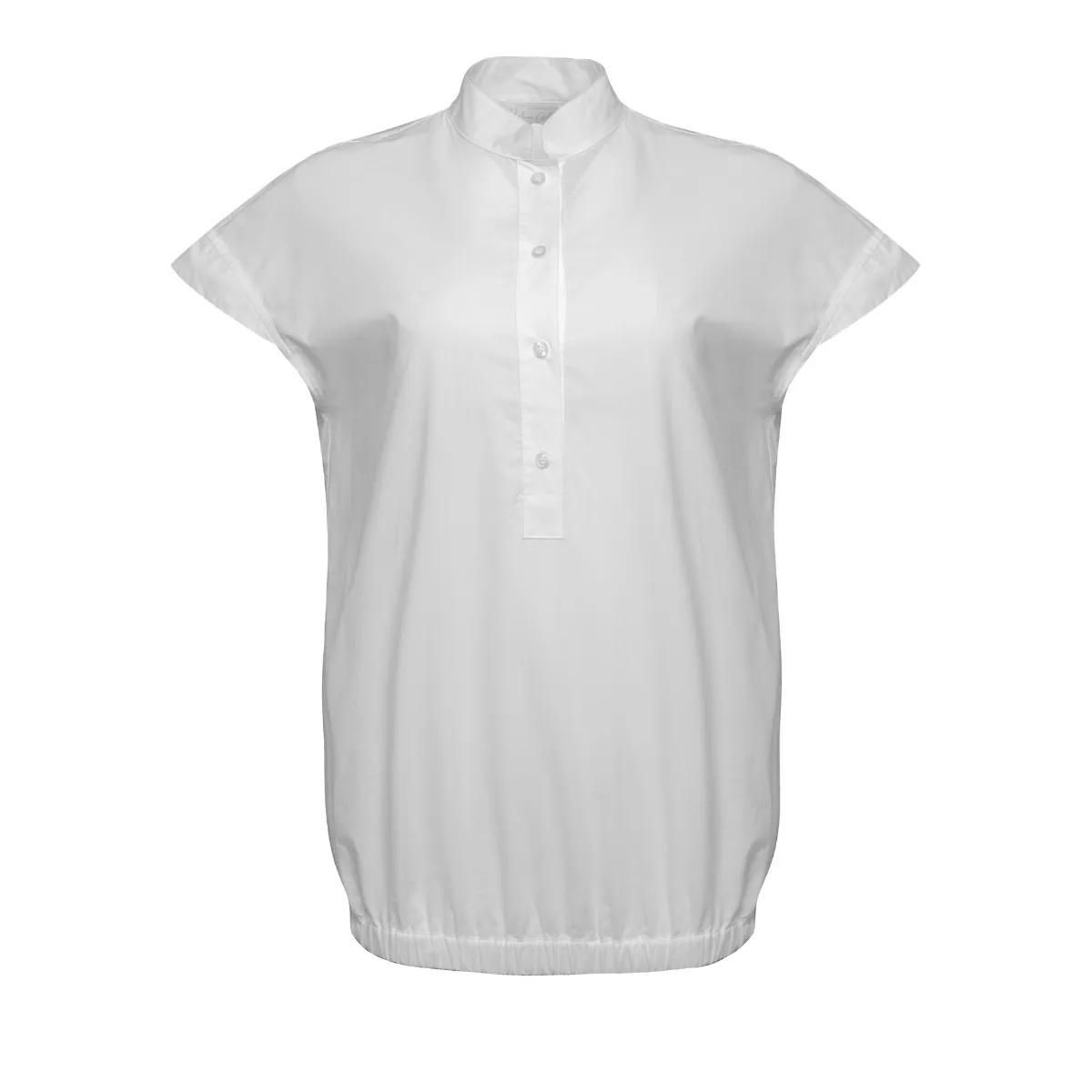 Minimalistische Kurzarm-Popover-Bluse