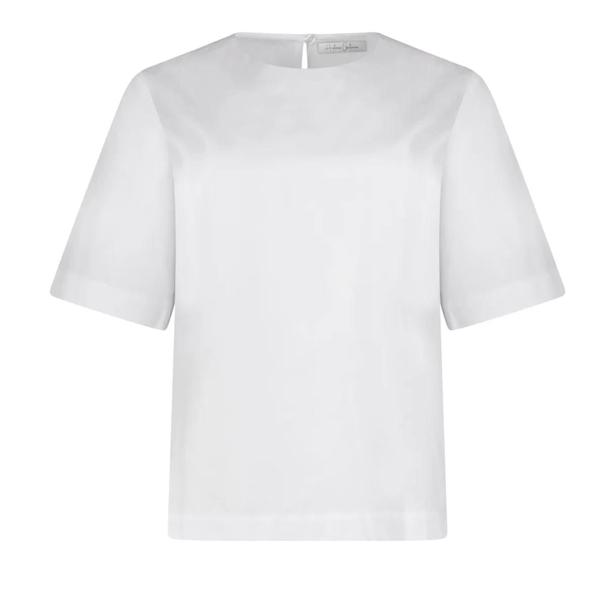 Elegante kastenförmige Baumwollbluse