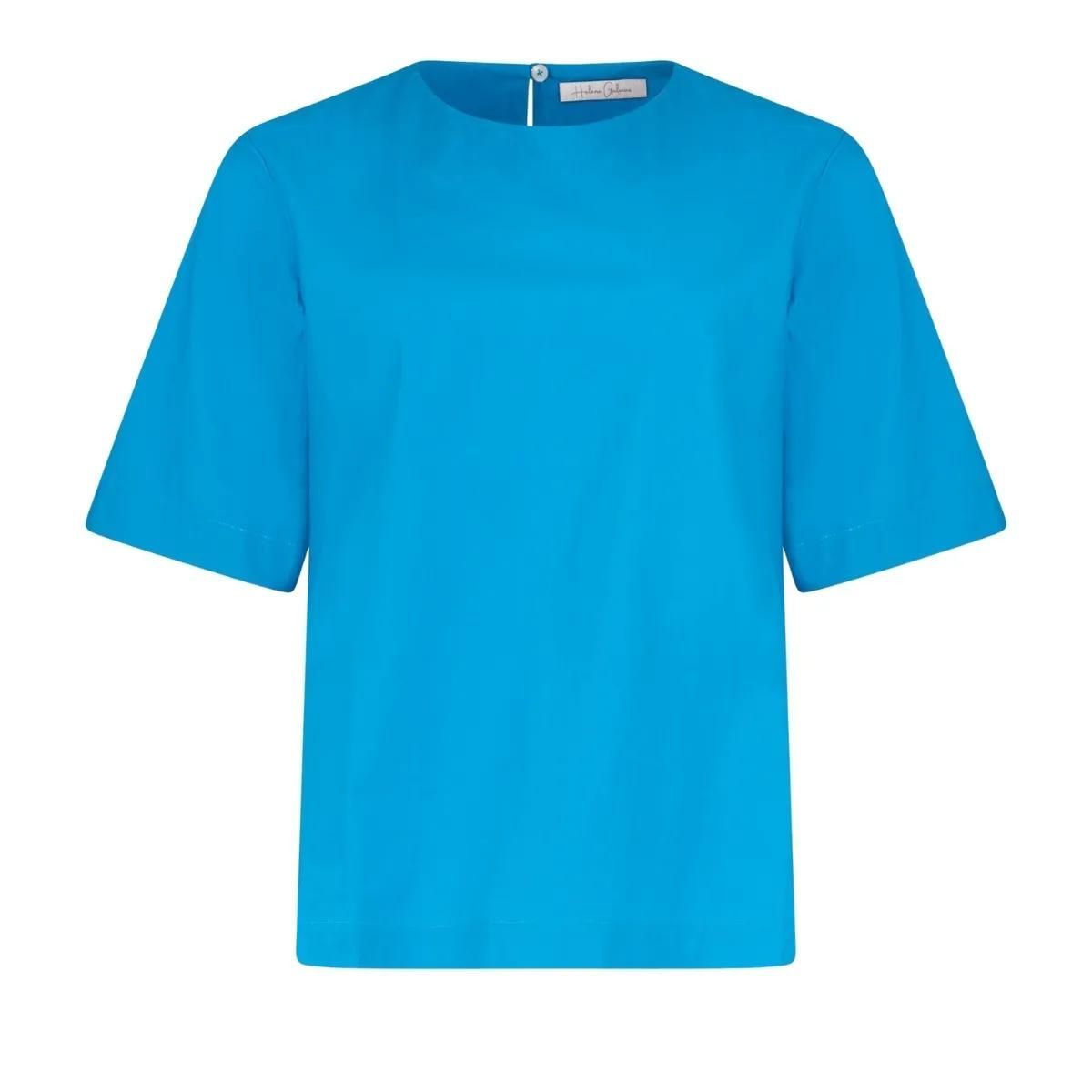 Klassische kastenförmige Kurzarmbluse