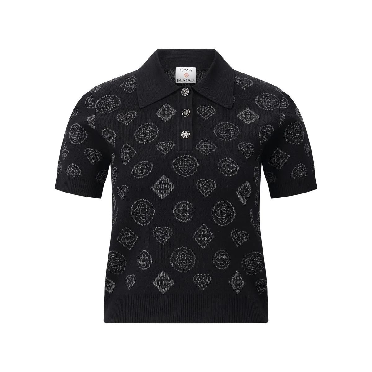 Polohemd mit Logo-Print