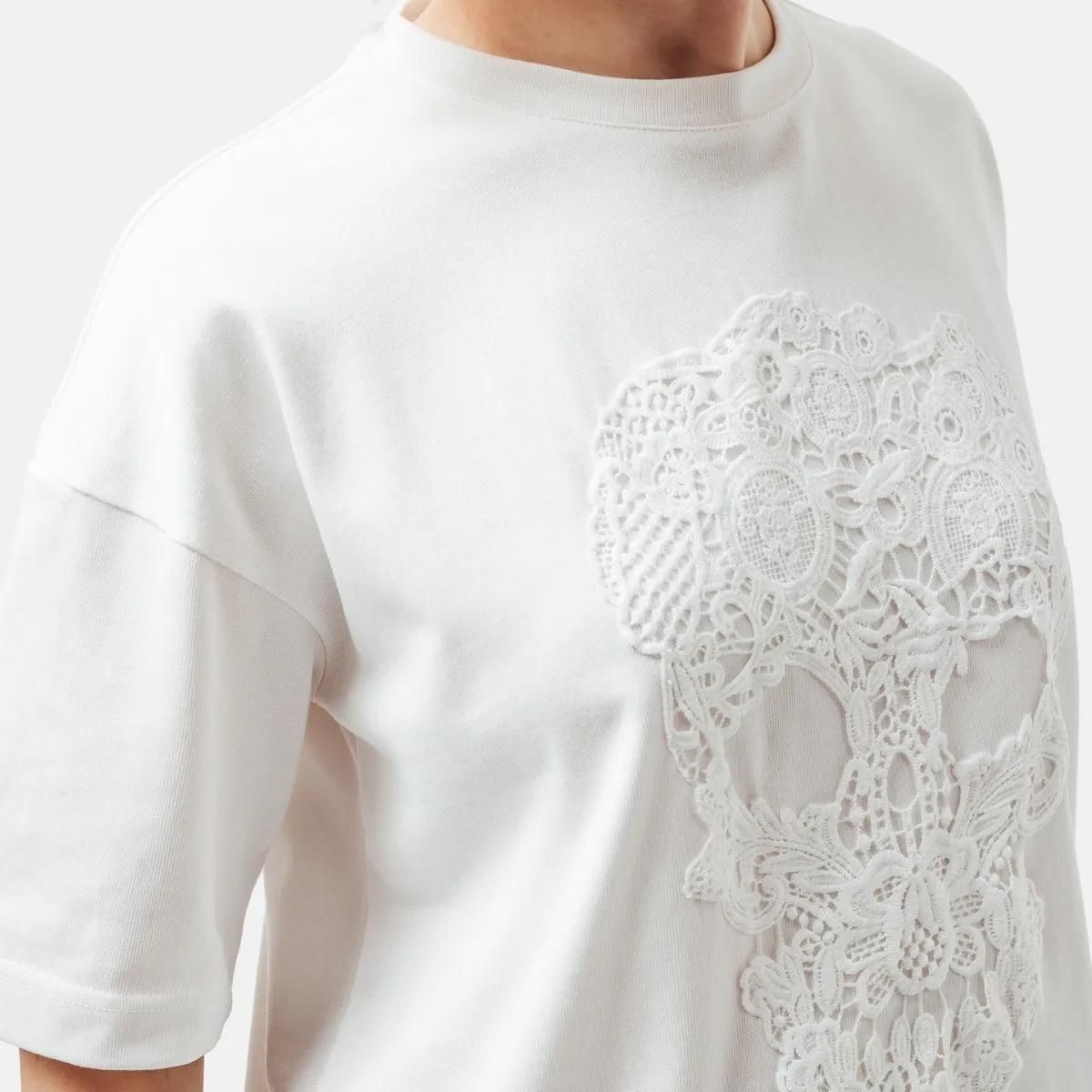 Oversize T-Shirt mit Totenkopf-Grafik