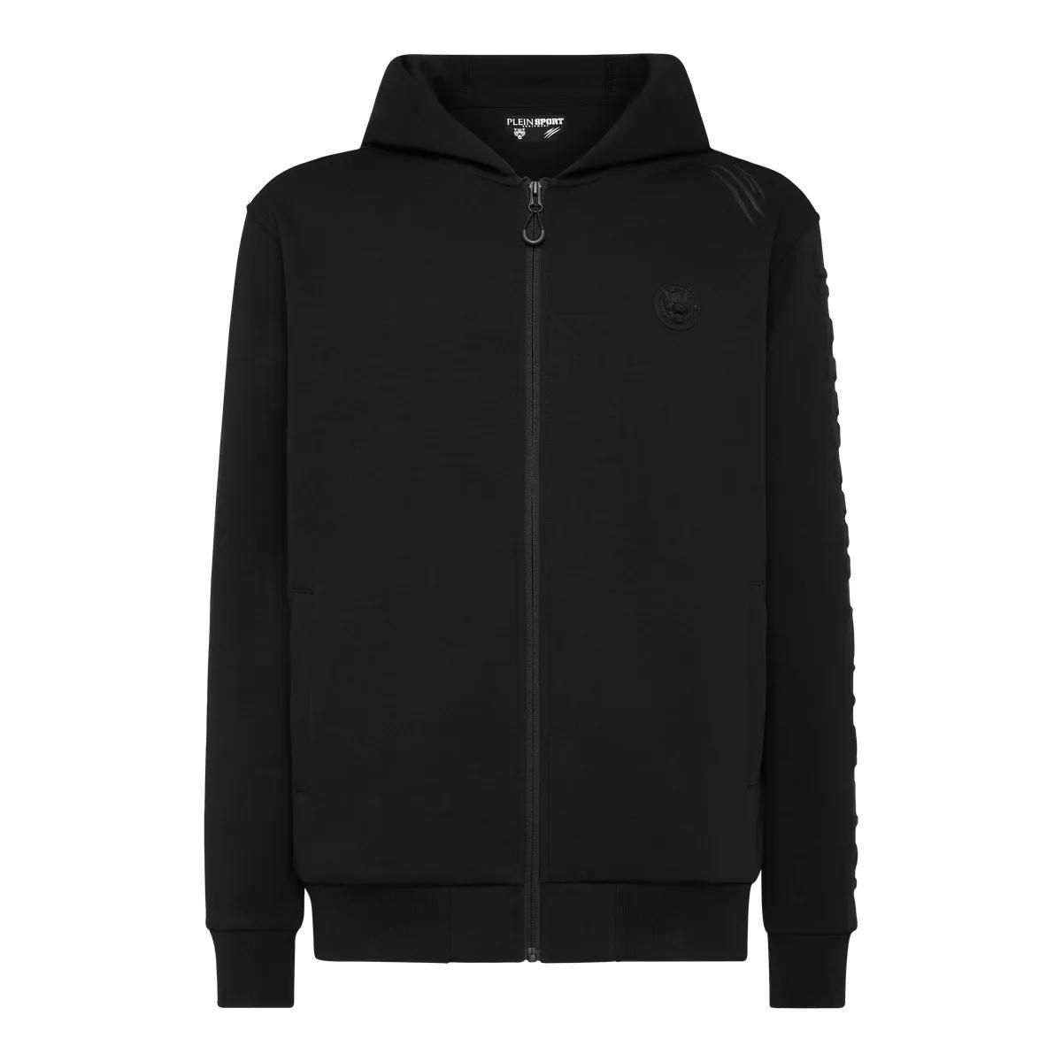 Sportliches Fleece-Kapuzen-Sweatshirt mit Reißverschluss