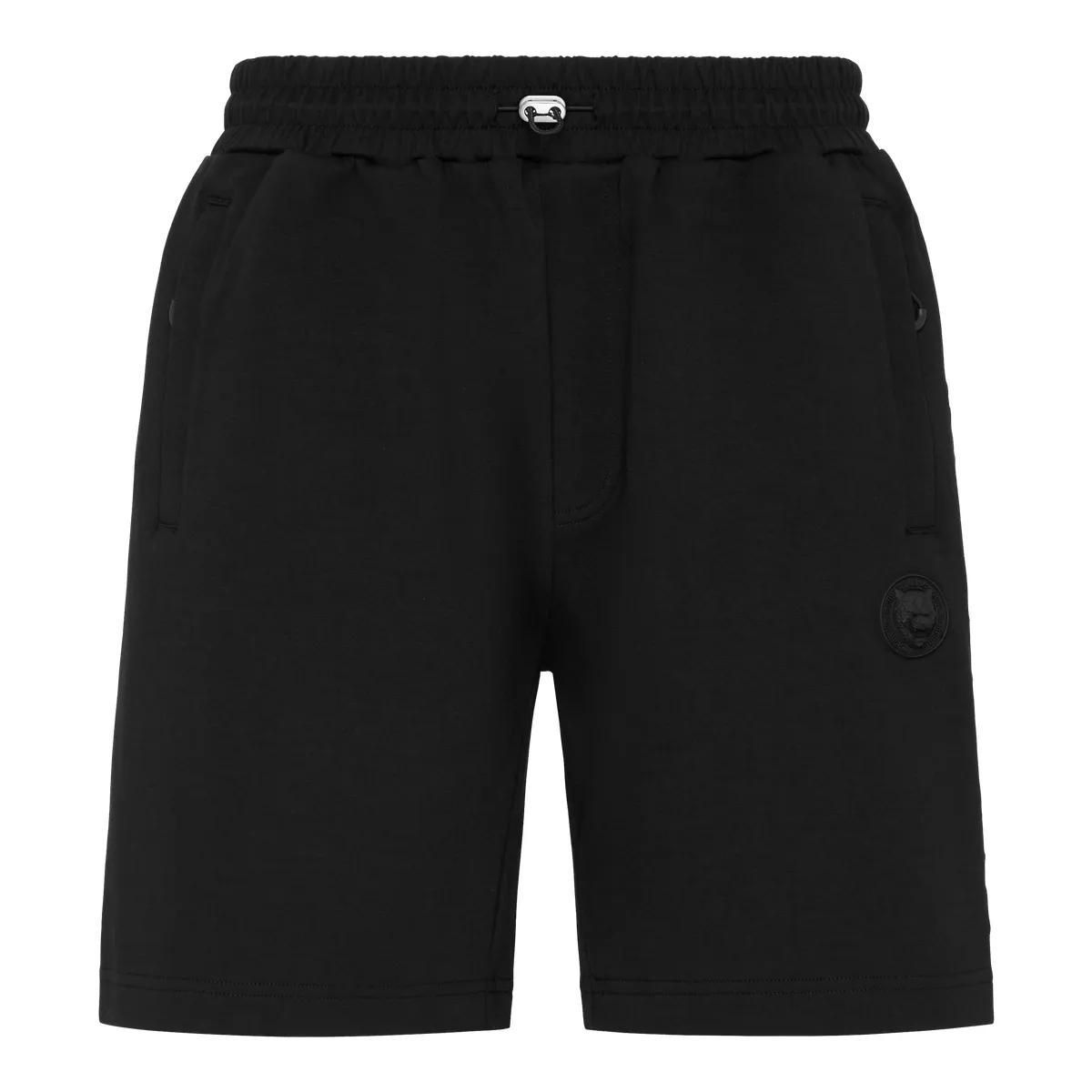 Sportliche schwarze Fleece-Jogginghose für Herren